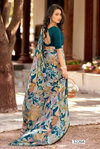 Dora By Vallabhi Georgette Floral Printed Online Fancy Saree Wholesale